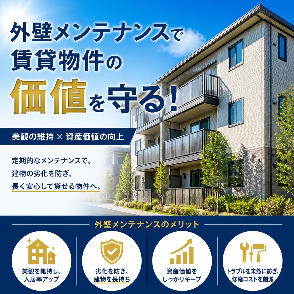 外壁メンテナンスで賃貸物件の価値を守る！